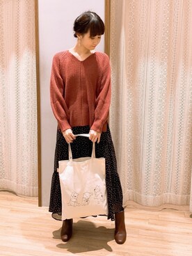 「ぷーさん」｜satomikamoさん（レディース・162cm）の冬コーディネート