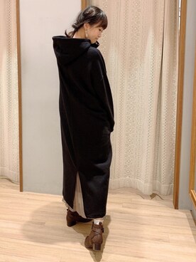 「裏起毛ワンピース」｜satomikamoさん（レディース・162cm）の冬コーディネート