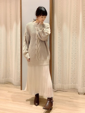 「ゆったりシルエット」｜「アイテム（ブーツ）」を使った、satomikamoさん（レディース・162cm）の冬コーディネート