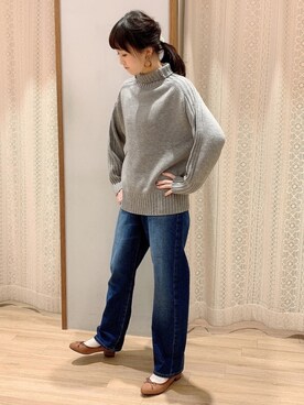 「リブライン」｜satomikamoさん（レディース・162cm）の冬コーディネート