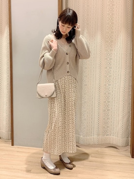 「Aラインスカート」｜「アイテム（タンクトップ）」を使った、satomikamoさん（レディース・162cm）の冬コーディネート