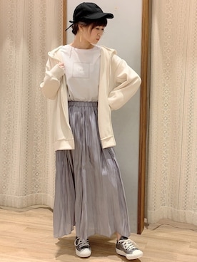 「Lee（リー）のアイテム（Tシャツ/カットソー）」を使った、satomikamoさん（レディース・162cm）の春コーディネート