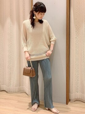 「インナー付き」｜satomikamoさん（レディース・162cm）の春コーディネート