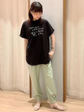 「ゆったりシルエット」｜「アイテム（その他）」を使った、satomikamoさん（レディース・162cm）の春コーディネート