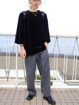 「BEN DAVIS（ベンデイビス）のアイテム（バックパック/リュック）」を使った、ぴーやまさん（メンズ・178cm）の秋コーディネート