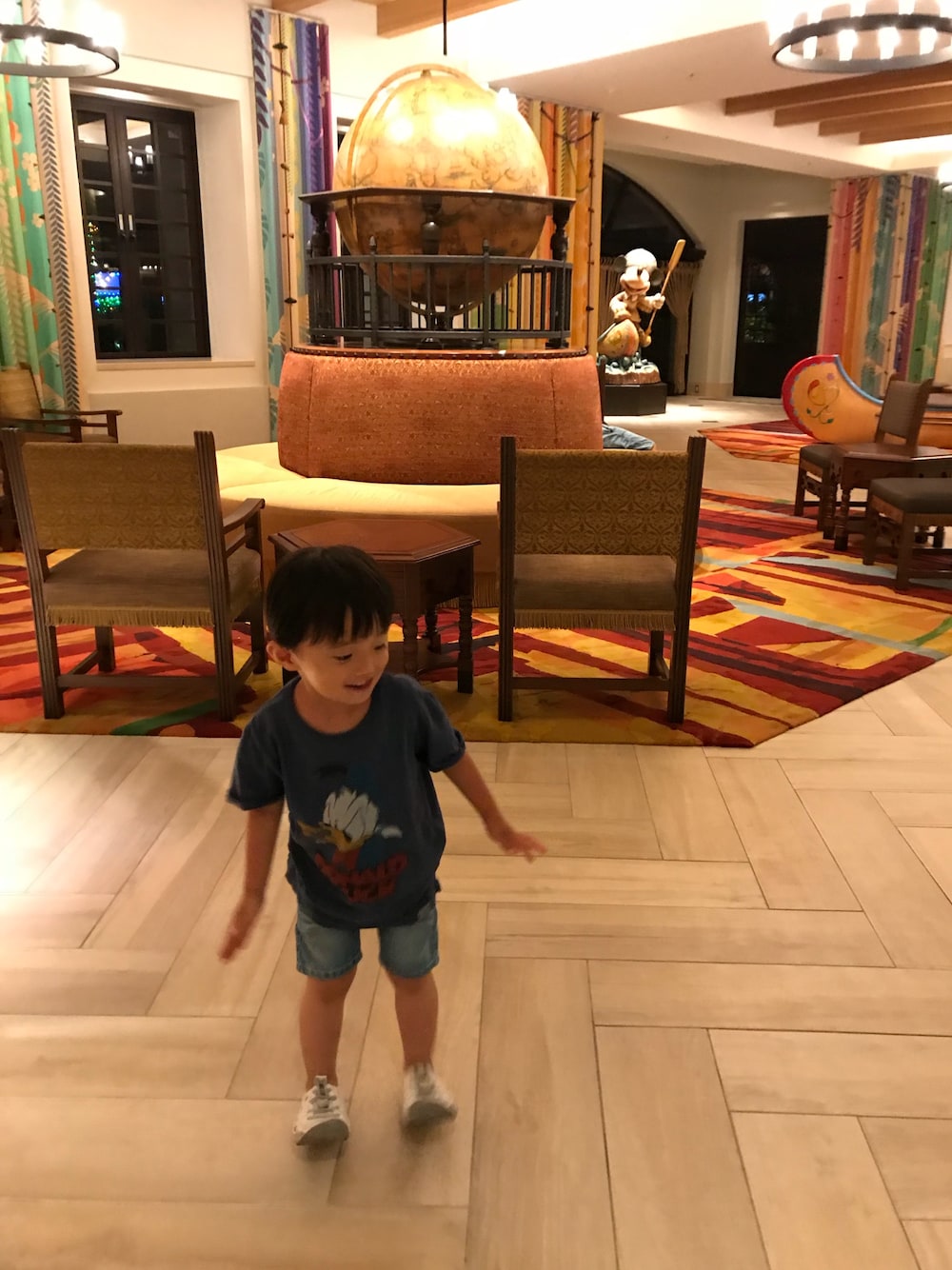 「ディズニー、ドナルド好き、ﾄﾞﾅﾙﾄﾞﾀﾞｯｸ、3歳、年少、長男」｜「ZARA KIDSのアイテム（Tシャツ/カットソー、ブルー系）」を使った、ponta2014さん（キッズ・90cm）の夏コーディネートの1枚目の写真