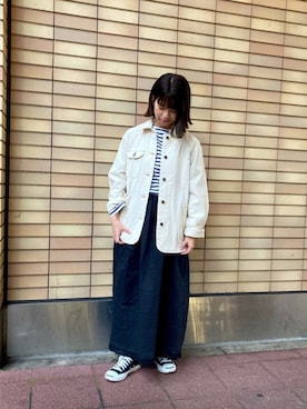 「POU DOU DOU（プードゥドゥ）のアイテム（ブルゾン）」を使った、fujimotoさん（レディース・153cm）の冬コーディネート