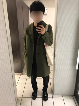 「JOURNAL STANDARD relume（ジャーナルスタンダード　レリューム）のアイテム（チェスターコート）」を使った、niiiroさん（メンズ・166cm）の冬コーディネート