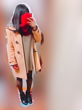 「ROPE' PICNIC（ロペピクニック）のアイテム（ダッフルコート）」を使った、〇⃝chan🌼.*さん（レディース・153cm）の冬コーディネート