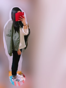 「エムエーワン」｜「アイテム（その他アウター）」を使った、〇⃝chan🌼.*さん（レディース・153cm）の冬コーディネート