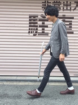 「IOSSELLIANI（イオッセリアーニ）のアイテム（アクセサリー）」を使った、164164さん（メンズ・169cm）の秋コーディネート