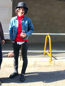 「Wrangler」｜「アイテム（モカシン/デッキシューズ）」を使った、164164さん（メンズ・170cm）の春コーディネート