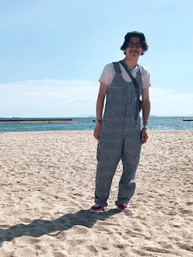 「アイテム（サロペット/オーバーオール）」を使った、164164さん（メンズ・170cm）の秋コーディネート