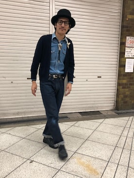 「KLEMAN（クレマン）のアイテム（モカシン/デッキシューズ）」を使った、164164さん（メンズ・170cm）の秋コーディネート