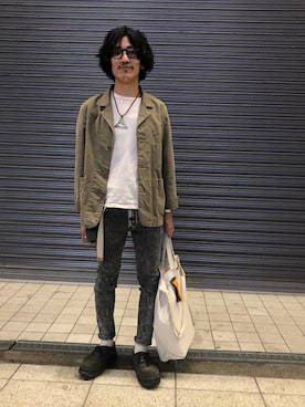 「N.HOOLYWOOD（N.ハリウッド）のアイテム（トップス）」を使った、164164さん（メンズ・170cm）の秋コーディネート