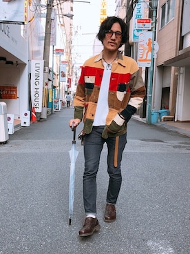「N.HOOLYWOOD（N.ハリウッド）のアイテム（トップス）」を使った、164164さん（メンズ・170cm）の秋コーディネート