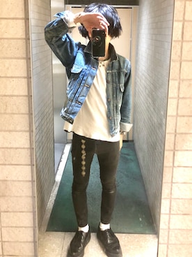 「GEORGE COX（ジョージコックス）のアイテム」を使った、164164さん（メンズ・170cm）の秋コーディネート
