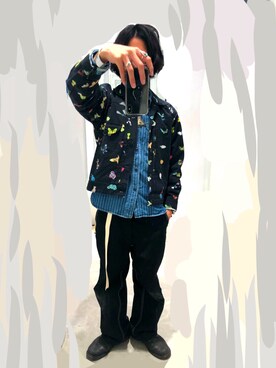 「ISSEY MIYAKE（イッセイミヤケ）のアイテム（ジャケット/アウター）」を使った、164164さん（メンズ・170cm）の秋コーディネート