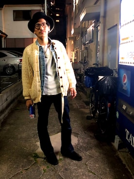 「qcillo&c（クッチロアンドシー）のアイテム」を使った、164164さん（メンズ・170cm）の冬コーディネート