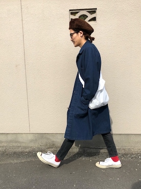 「アイラブCONVERSE」｜「アイテム（ハンチング/ベレー帽）」を使った、164164さん（メンズ・170cm）の秋コーディネート