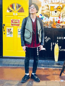 「GEORGE COX（ジョージコックス）のアイテム」を使った、164164さん（メンズ・170cm）の冬コーディネート