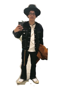 「Lee（リー）のアイテム（ノーカラージャケット）」を使った、164164さん（メンズ・170cm）の春コーディネート