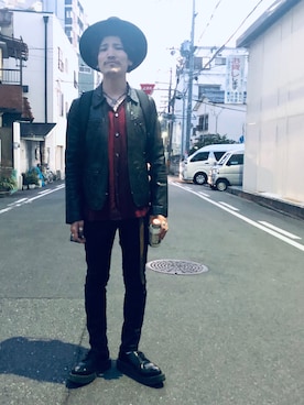「GEORGE COX（ジョージコックス）のアイテム」を使った、164164さん（メンズ・170cm）の春コーディネート