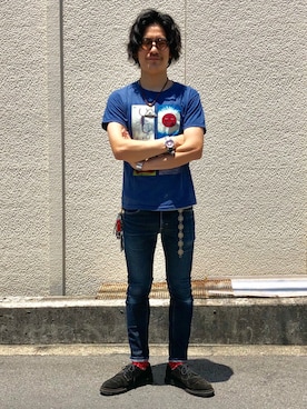 「アイテム（レッグウェア）」を使った、164164さん（メンズ・170cm）の夏コーディネート