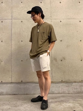 「KLEMAN（クレマン）のアイテム（モカシン/デッキシューズ）」を使った、164164さん（メンズ・170cm）の夏コーディネート