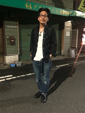 「KLEMAN（クレマン）のアイテム（モカシン/デッキシューズ）」を使った、164164さん（メンズ・170cm）の夏コーディネート