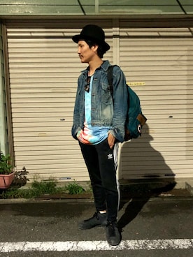 「adidas Originals（アディダスオリジナルス）のアイテム（パンツ）」を使った、164164さん（メンズ・170cm）の秋コーディネート