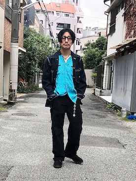 「黒髪」｜164164さん（メンズ・170cm）の秋コーディネート