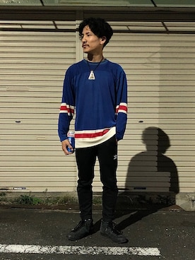 「adidas Originals（アディダスオリジナルス）のアイテム（パンツ）」を使った、164164さん（メンズ・170cm）の秋コーディネート