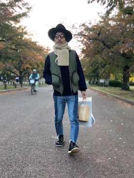 「COLD BREAKER（コールドブレーカー）のアイテム」を使った、164164さん（メンズ・170cm）の秋コーディネート