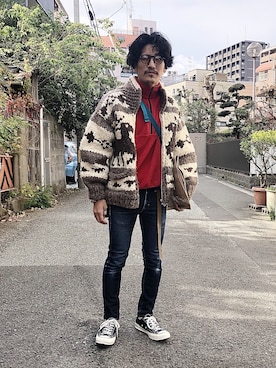 「アイテム（ボディバッグ/ウエストポーチ）」を使った、164164さん（メンズ・170cm）の冬コーディネート