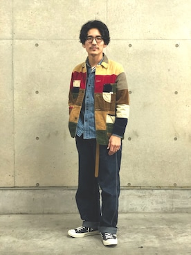 「生デニム」｜164164さん（メンズ・170cm）の冬コーディネート