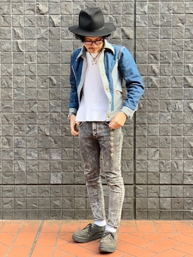 「GEORGE COX（ジョージコックス）のアイテム」を使った、164164さん（メンズ・170cm）の冬コーディネート