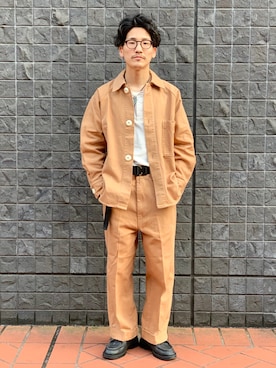 「MOSCOT（モスコット）のアイテム（メガネ）」を使った、164164さん（メンズ・170cm）の冬コーディネート