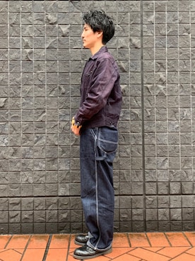 「Lee（リー）のアイテム（ブルゾン）」を使った、164164さん（メンズ・170cm）の春コーディネート