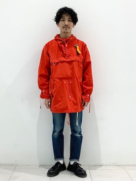 「VINTAGE（ヴィンテージ）のアイテム（パーカー）」を使った、164164さん（メンズ・170cm）の春コーディネート