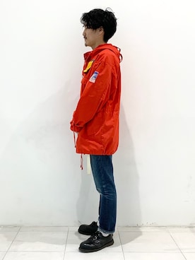 「VINTAGE（ヴィンテージ）のアイテム（パーカー）」を使った、164164さん（メンズ・170cm）の春コーディネート