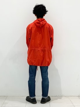 「VINTAGE（ヴィンテージ）のアイテム（パーカー）」を使った、164164さん（メンズ・170cm）の春コーディネート