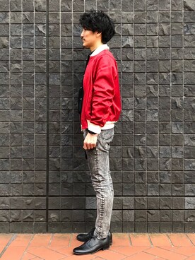 「Needles（ニードルス）のアイテム（ブルゾン）」を使った、164164さん（メンズ・170cm）の春コーディネート