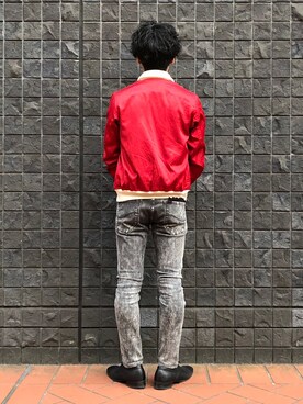 「Needles（ニードルス）のアイテム（ブルゾン）」を使った、164164さん（メンズ・170cm）の春コーディネート