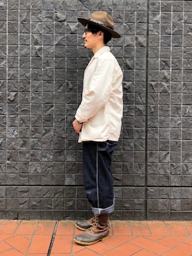 「アイテム（オールインワン・サロペット）」を使った、164164さん（メンズ・170cm）の春コーディネート