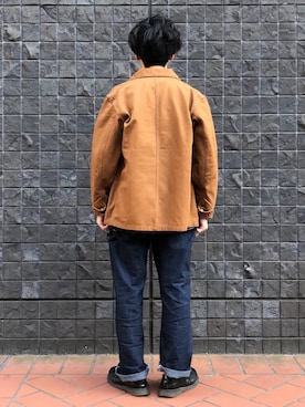 「アイテム（カバーオール）」を使った、164164さん（メンズ・170cm）の春コーディネート