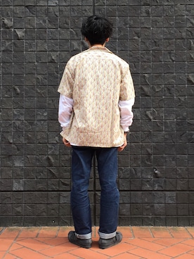 「柄シャツ」｜164164さん（メンズ・170cm）の春コーディネート