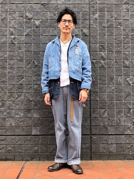 「N.HOOLYWOOD（N.ハリウッド）のアイテム（シューズ）」を使った、164164さん（メンズ・170cm）の春コーディネート