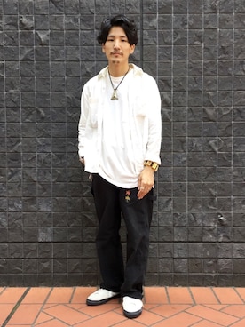 「Engineered Garments（エンジニアードガーメンツ）のアイテム」を使った、164164さん（メンズ・170cm）の夏コーディネート