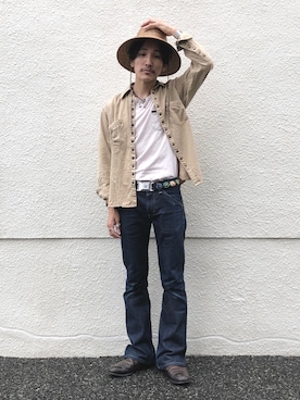 「N.HOOLYWOOD（N.ハリウッド）のアイテム（シューズ）」を使った、164164さん（メンズ・170cm）の夏コーディネート